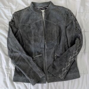 Women's Gray Suede Jacket